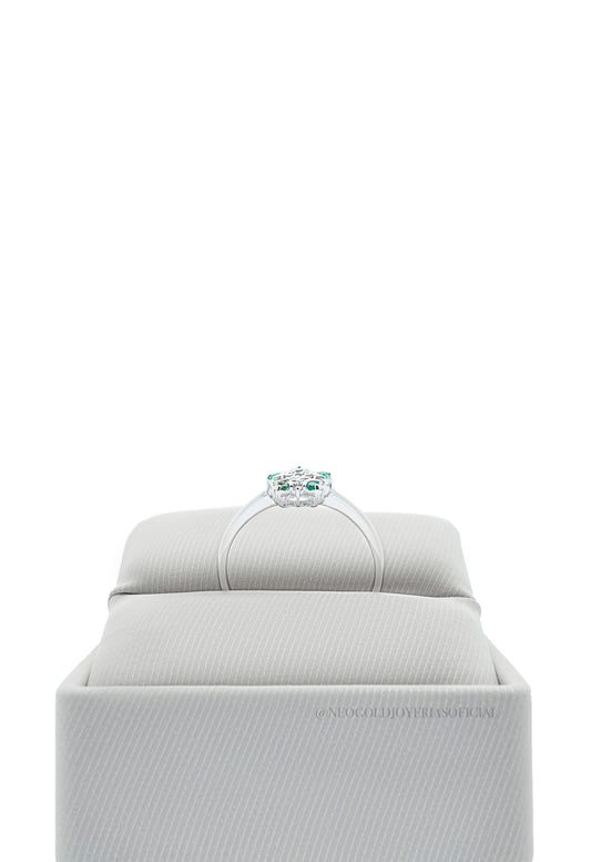 ANILLO OB / ESMERALDAS / DIAMANTES - REF 014895
