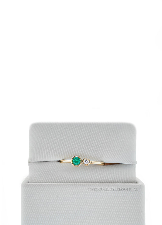 ANILLO OA / ESMERALDA / DIAMANTE - REF 014909