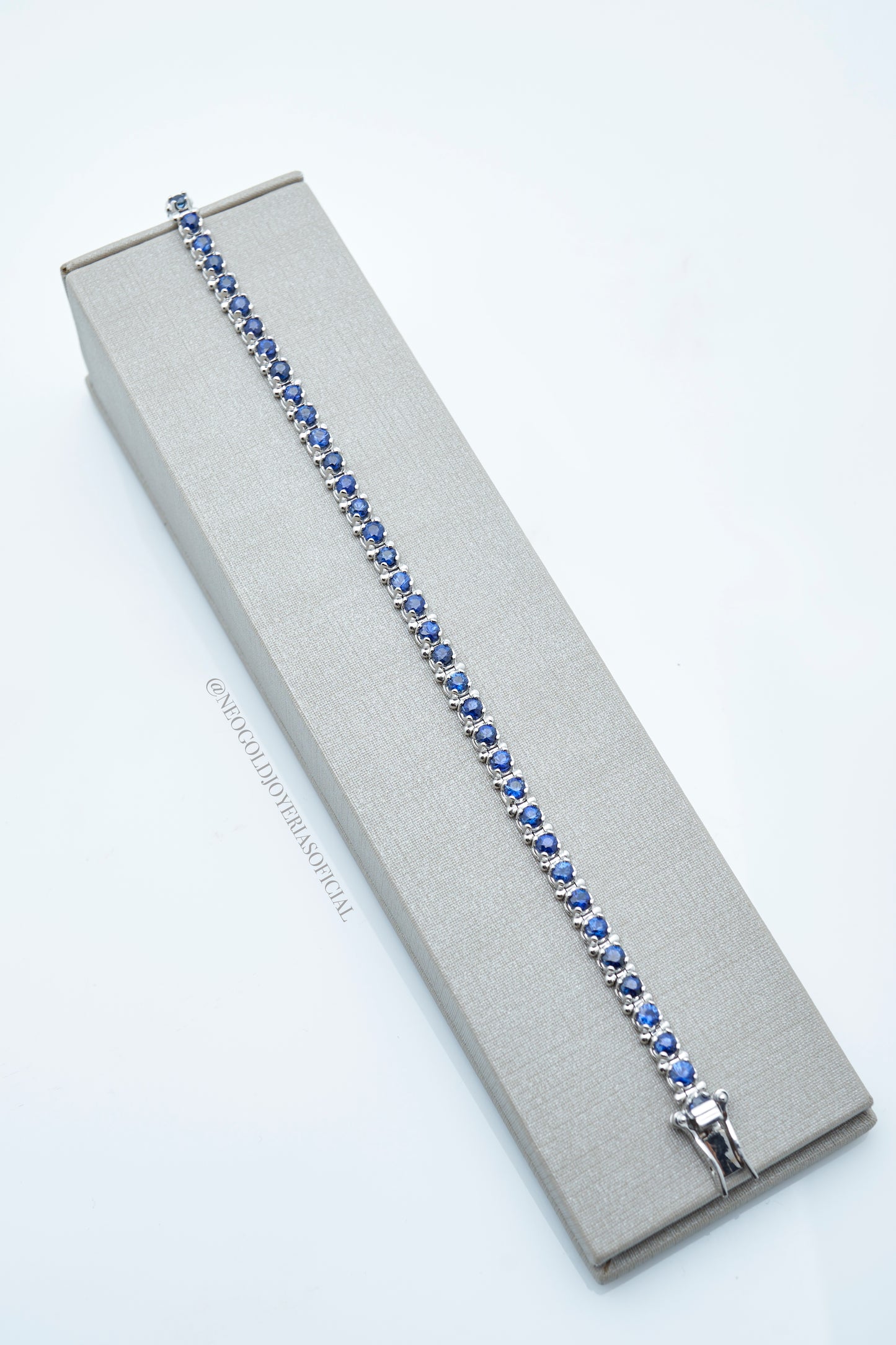 PULSERA TENNIS OB ZAFIROS AZULES NATURALES REF 006797