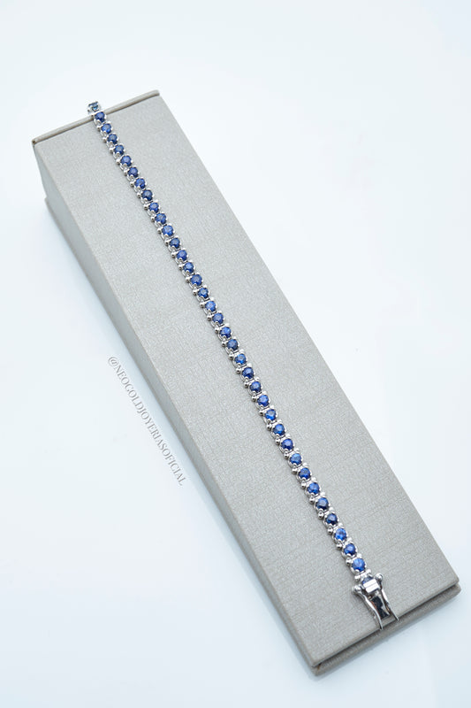 PULSERA TENNIS OB ZAFIROS AZULES NATURALES REF 006797