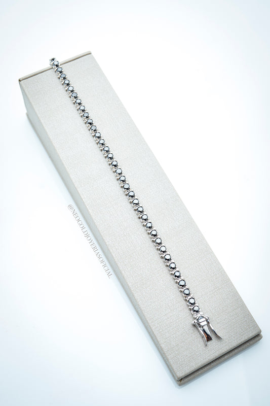 PULSERA TENNIS OB 18k DIAMANTES NEGROS REF 004787