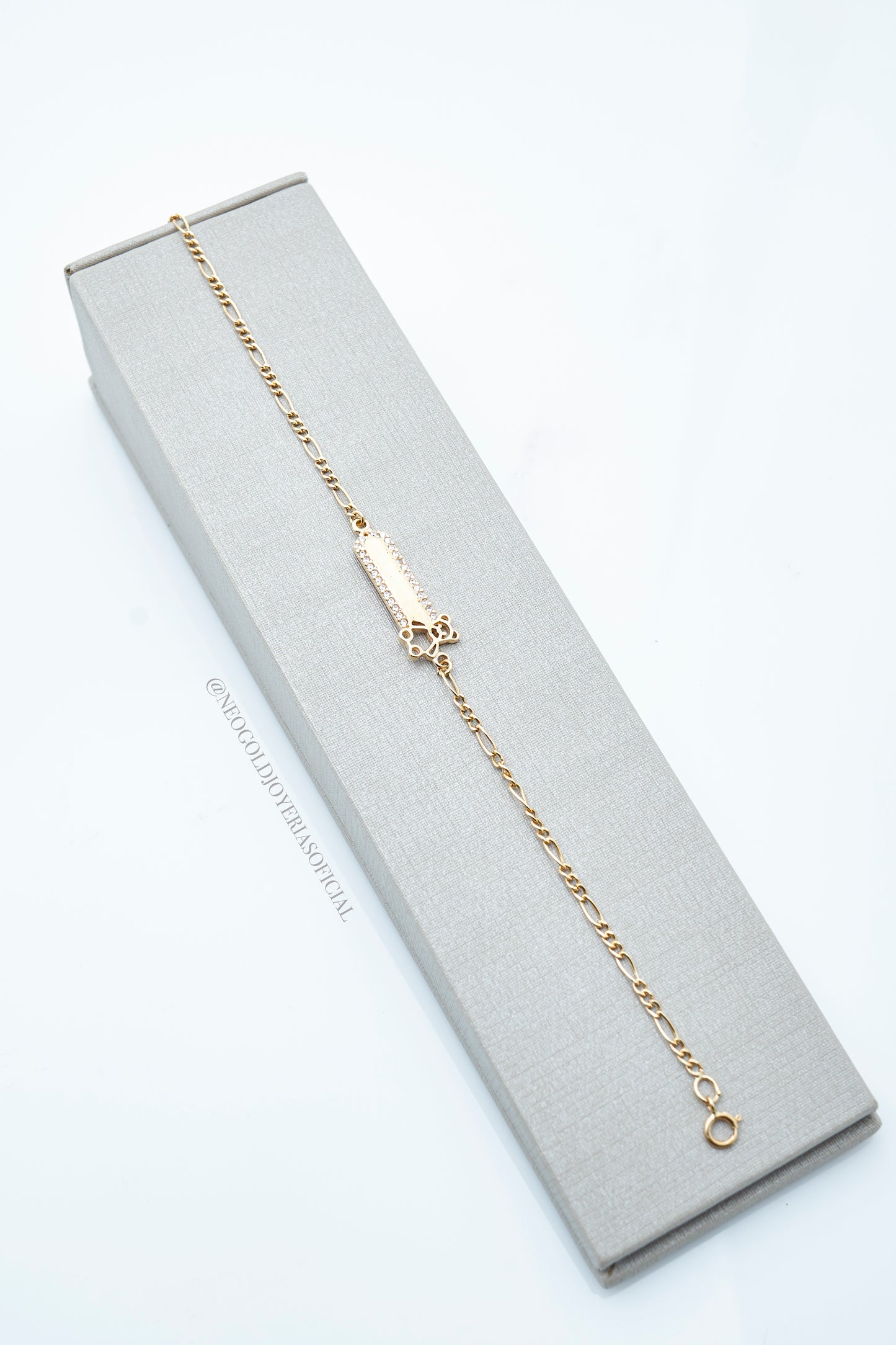 PULSERA BEBE OA 18K PLACA PARA MARCAR REF 008352