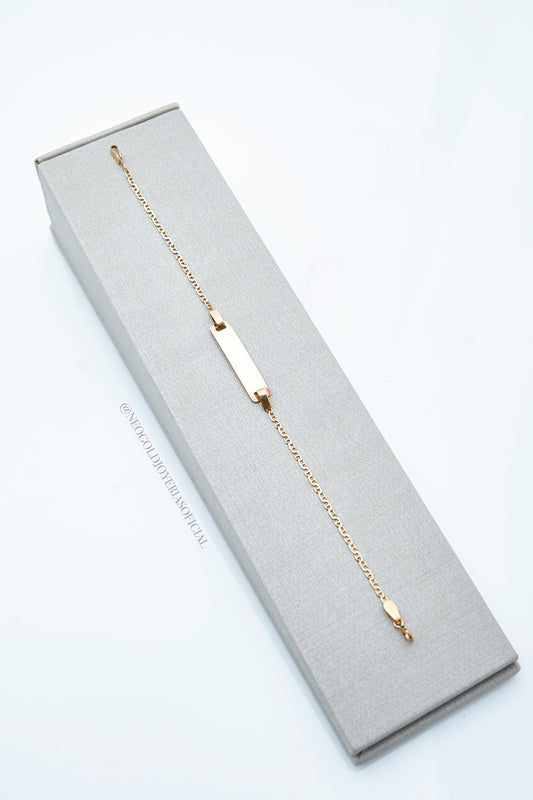 PULSERA BEBE OA 18K CON PLACA REF 013422