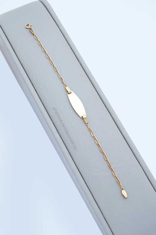 PULSERA OA BEBE CON PLACA PARA MARCAR REF 013425