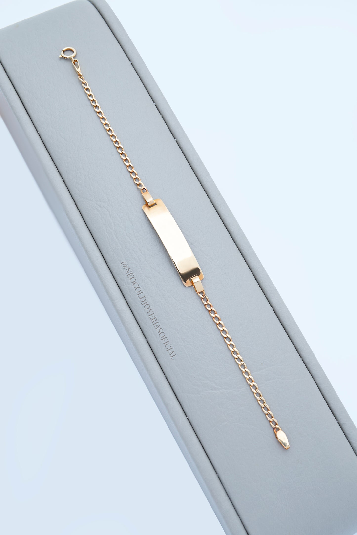 PULSERA OA 18K BEBE PLACA PARA MARCAR REF 013495