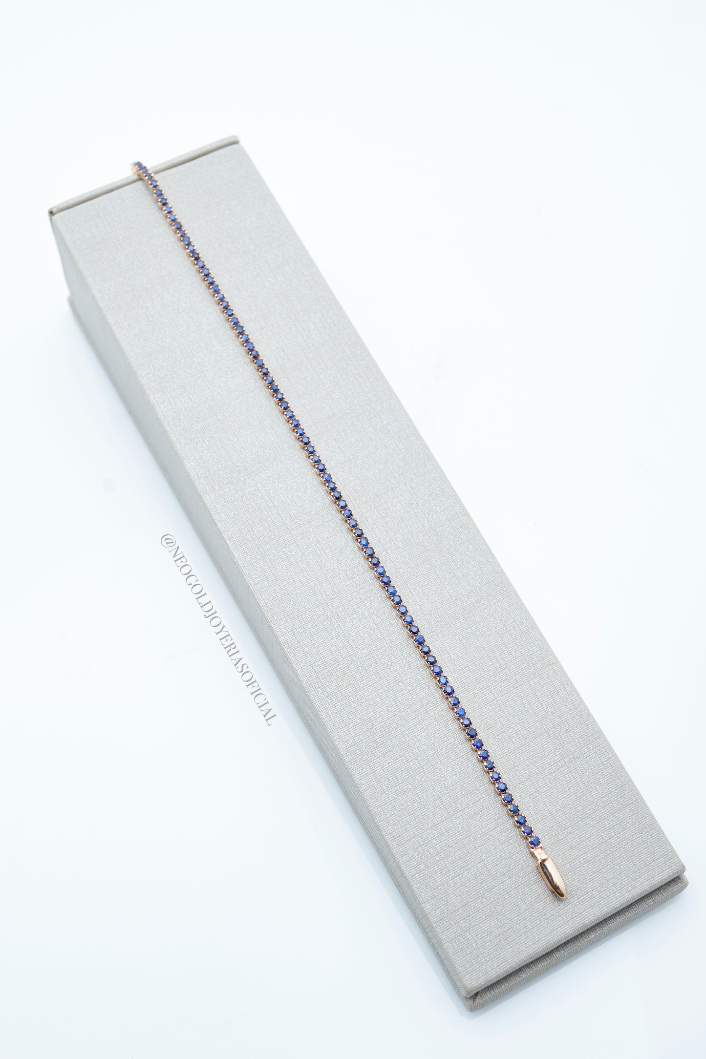 PULSERA TENNIS OR 18K / ZAFIROS AZULES NATURALES REF 013514