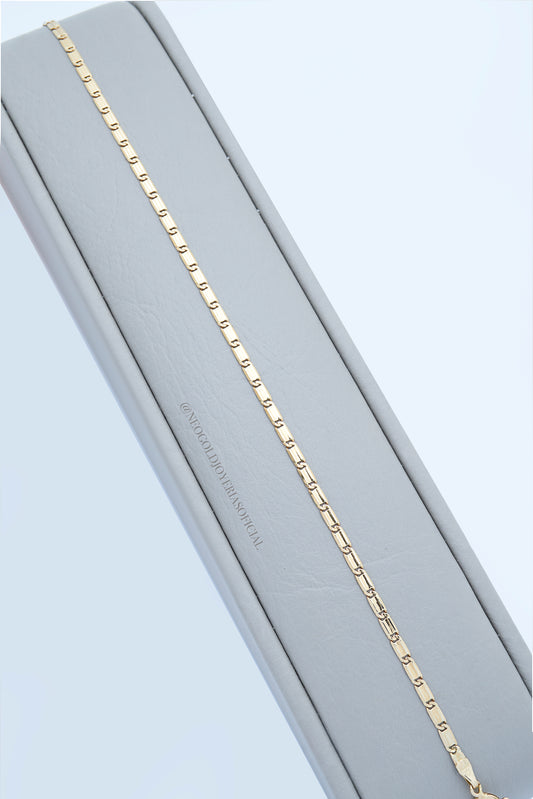 PULSERA ESLABON CUADRADO OA 18K REF 014962